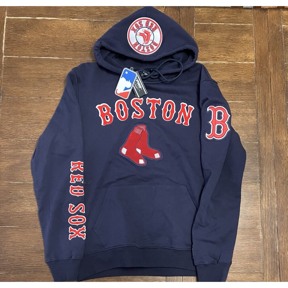 Men’s Pro Standard Size M Boston Red Sox Navy Embroidered Hoodie Sweatshirt NWT